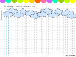 ¡ Esta lloviendo ! Traza las líneas de la lluvia 
