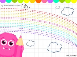 Sigue la línea del arcoíris
