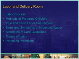 Labor and Delivery Room Overview | PDF | Childbirth | Human Reproduction