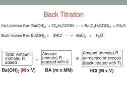 Back Titration in Chemistry Analysis | PDF | Titration | Chemistry