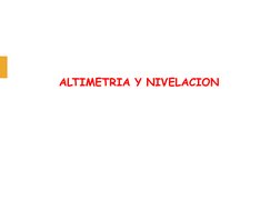 ALTIMETRIA Y NIVELACION
