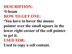 Excel Mouse Pointer Types Explained | PDF