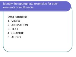 Multimedia Data Type Multimedia Information and Elements Guide | PDF | Multimedia | Media ...