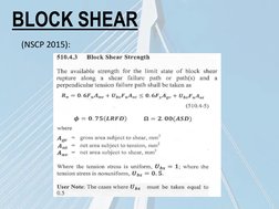 BLOCK SHEAR
(NSCP 2015):
