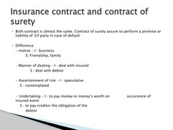 Both contract is almost the same. Contract of surety assure to perform a promise or 
liability of 3rf party in case of defau