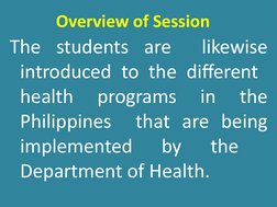 Overview of DOH Community Health Programs | PDF | Health Care ...