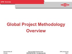 Revised 28-Nov-05
Build and Modify Expertise Center  
GPM_Overview.ppt
          RCordes
DOW RESTRICTED – For internal use on