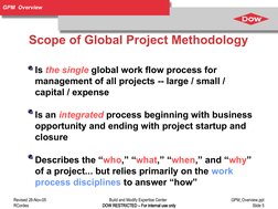Revised 28-Nov-05
Build and Modify Expertise Center  
GPM_Overview.ppt
          RCordes
DOW RESTRICTED – For internal use on