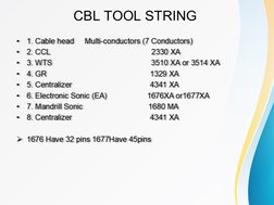 CBL Tool String Operation Guide | PDF | Physical Sciences