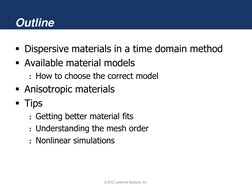 Lumerical FDTD Material Modeling Guide | PDF | Anisotropy | Chemistry