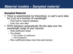 Lumerical FDTD Material Modeling Guide | PDF | Anisotropy | Chemistry