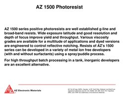 AZ 1500 Series Photoresist Overview | PDF | Applied And ...