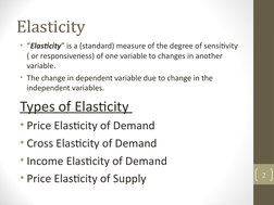 Types of Elasticity in Economics | PDF | Price Elasticity Of Demand ...