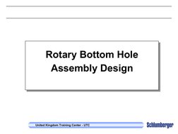 United Kingdom Training Center - UTC
Rotary Bottom Hole 
Assembly Design
