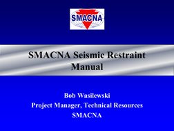 SMACNA Seismic Restraint Manual Overview | PDF | Duct (Flow) | Pipe ...