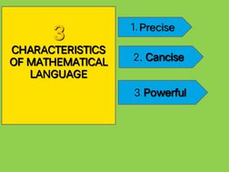 Clear Concise Math/language Characteristics of Mathematical Language | PDF | Language Arts & Discipline