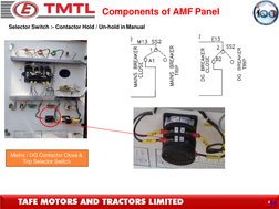 Components of AMF Panel
Mains / DG Contactor Close &  
Trip Selector Switch
Selector Switch :- Contactor Hold / Un-hold inMan