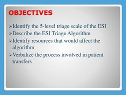 ESI Triage: Levels and Algorithm Overview | PDF