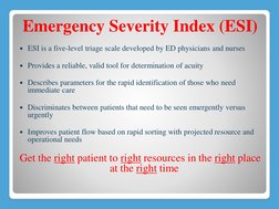 Emergency Severity Index | PDF