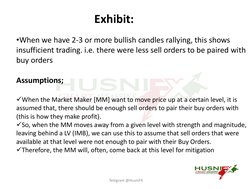 Exhibit:
•When we have 2-3 or more bullish candles rallying, this shows 
insufficient trading. i.e. there were less sell orde