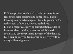 Understanding Social Dance Dynamics | PDF | Dances | Ballroom Dance