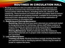 Library Routines Library Routines in Academic Libraries | PDF | Libraries | Digital Library