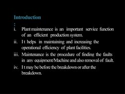 Plant Maintenance Notes.pdf Plant Maintenance Management Strategies | PDF | Physical Sciences ...