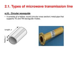 a.(ii).  Circular waveguide
• It consists of a hollow, round (circular cross section) metal pipe that 
supports TE and TM wav