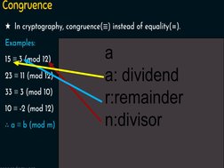 a
a: dividend
r:remainder
n:divisor
