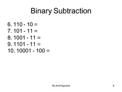 Binary Addition and Subtraction Worksheet | PDF