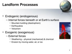 Exogenic and Endogenic Processes Explained | PDF | Plate Tectonics ...