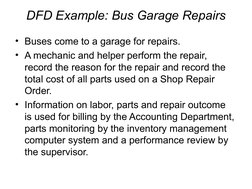 Bus Garage Repair Process DFD Example | PDF | Technology & Engineering