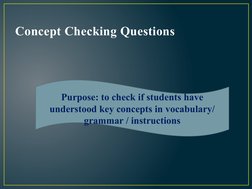 Understanding ICQs and CCQs in Teaching | PDF | Vocabulary | English ...