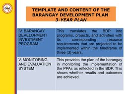 Barangay Development Plan Template | PDF | Governance | Leadership