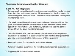 Pm Module Launching Events SAP PM Module Integration Overview | PDF | Valuation (Finance) | Business