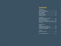 Introduction
Vision and strategy	
	
  4
Collaborative relationship	
	
  6
What is reliability	
	
  8
Why reliability	
	
  8
A