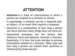 Understanding Attention in Psychology | PDF | Attention | Learning