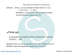 Class 11 Maths: Sets Notes PDF | PDF | Numbers | Real Number