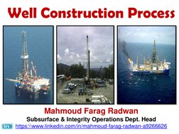 Well Construction Process 
Mahmoud Farag Radwan 
Subsurface & Integrity Operations Dept. Head 
https:\\www.linkedin.com/in/ma