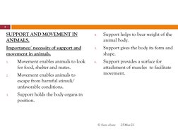 Support And Movement Support and Movement in Biology | PDF | Vertebra | Vertebral Column