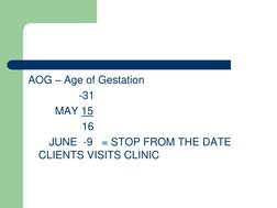 EDC and AOG Calculation Guide | PDF | Obstetrics | Public Health