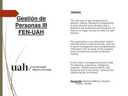 Teoría de Decisiones de Herbert Simon | PDF | Toma de decisiones ...