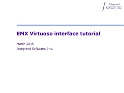 Integrand Software EMX Virtuoso Interface Tutorial | PDF | Graphical User Interfaces ...