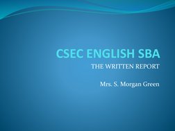 CSEC English SBA Group Report Guide | PDF | Cognition | Human Communication
