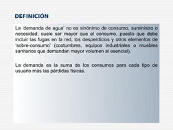 Cálculo de la Demanda de Agua Potable | PDF | Consumo (economía) | Agua