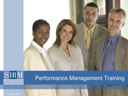 Performance Management Training 
