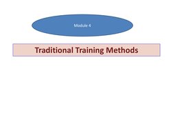 Overview of Traditional Training Methods | PDF | Lecture | Employment