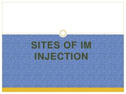SITES OF IM 
INJECTION
 
