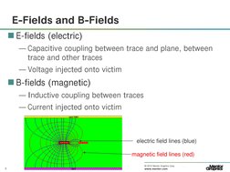 5
© 2010 Mentor Graphics Corp. Company Confidential
www.mentor.com
 E-fields (electric)
— Capacitive coupling between trace