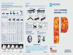 Representante exclusivo de:
DIRECCIONES Y CONTACTOS
www.plastiforte.com
ventas@plastiforte.com
Equipos de termofusión,
electr